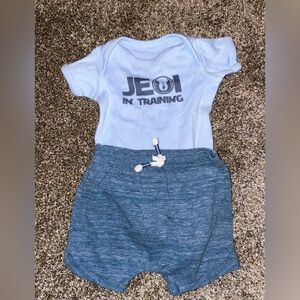 Blue Jedi In Training Kids One Piece